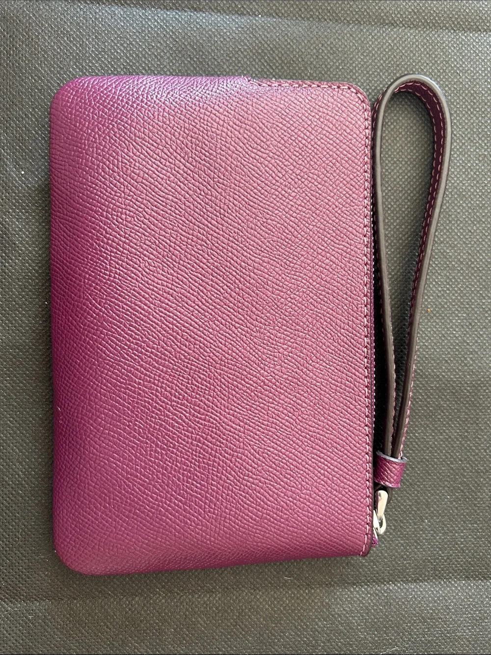 Coach Raspberry-Pink Leather Wallet and Zip Wristlet